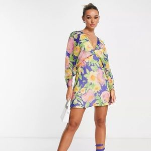ASOS DESIGN batwing floral dress